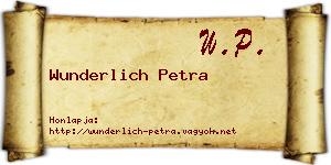 Wunderlich Petra névjegykártya